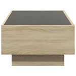 vidaXL Table basse avec LED chêne sonoma 90x50x30 cm bois d'ingénierie