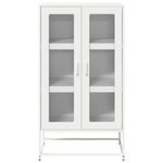 vidaXL Buffet haut blanc 68x39x123 cm acier