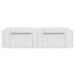 vidaXL Coussin de tête de lit Viana blanc 183 cm similicuir