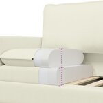 vidaXL Ensemble de Canapés 2 Pièces Crème Tissu