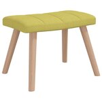 vidaXL Chaise à bascule avec tabouret Vert Tissu