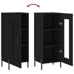 vidaXL Buffet Noir 34 5x34x90 cm Bois d'ingénierie