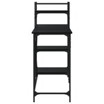 Bureau table poste de travail meuble d'ordinateur informatique étude d'ordinateur avec étagères 120 x 47 x 109 cm noir 02_0023707