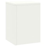vidaXL Supports de Plantes Extérieurs Pillar 2 Pièces Blanc 24x24x35 cm Acier