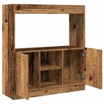 vidaXL Buffet haut vieux bois 92x33x100 cm bois d'ingénierie