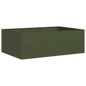 vidaXL Jardinière vert olive 120x80x40 cm acier
