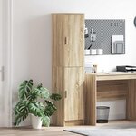 vidaXL Highboard Chêne sonoma 35 x 39 x 168 cm Bois d'ingénierie