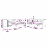 vidaXL Ensemble de Canapés Noir Velours