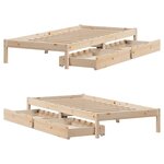 vidaXL Cadre de lit sans matelas 100x200 cm bois massif de pin