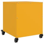 vidaXL Tables de chevet 2 Pièces jaune moutarde 36x39x43 5 cm acier