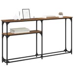 vidaXL TableConsole Bois ancien 145x22.5x75cm Bois d'ingénierie