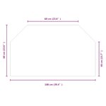 vidaXL Plaque en verre de cheminée Transparent 100 x 60 cm Verre