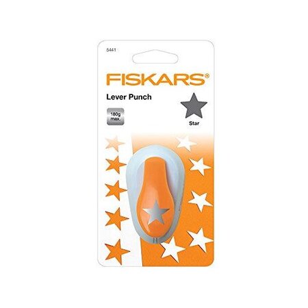 Perforatrice à levier M 'étoile', blanc / orange FISKARS
