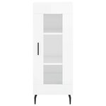 vidaXL Buffet Blanc brillant 34 5x34x90 cm Bois d'ingénierie