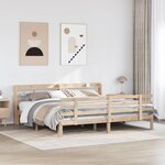 vidaXL Cadre de lit avec tête de lit sans matelas 180x200 cm