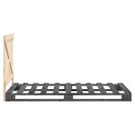vidaXL Cadre de lit sans matelas gris 100x200 cm bois massif de pin