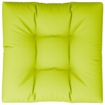 vidaXL Coussin de palette vert brillant 80x80x12 cm tissu
