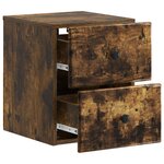 vidaXL Cabinet de chevet mural Chêne fumé 34 5 x 33 x 40 cm