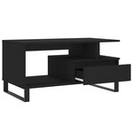 vidaXL Table basse Noir 90x49x45 cm Bois d'ingénierie