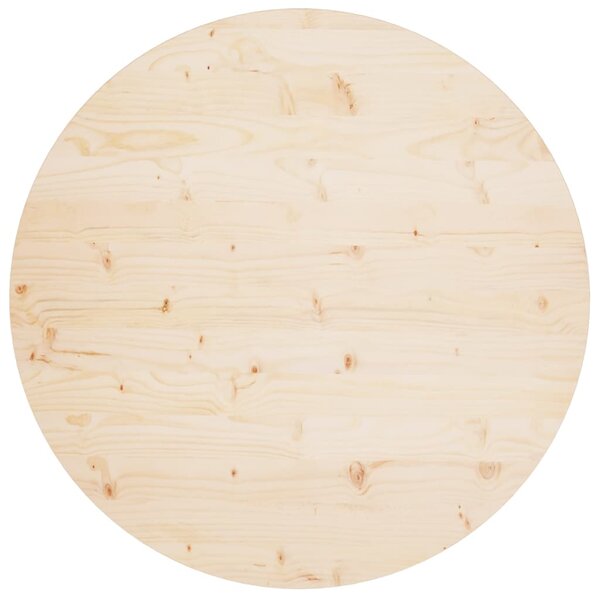 vidaXL Dessus de table Ø90x2 5 cm Bois de pin massif