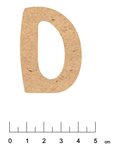 Alphabet en bois MDF adhésif 5 cm Lettre D