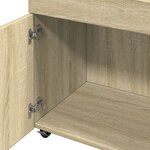vidaXL Chariot de bar chêne sonoma 50x41x89 cm bois d'ingénierie