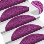 vidaXL Tapis d'escalier 20 Pièces violet 65x21x4 cm