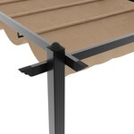 vidaXL Tonnelle de jardin avec toit rétractable taupe 3x6 m aluminium