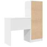 vidaXL Bureau avec tiroir avec étagère avec stockage 2 Pièces Blanc