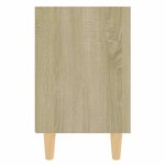 vidaXL Tables de chevet pieds en bois 2 Pièces Chêne sonoma 40x30x50 cm