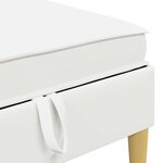 vidaXL Canapé modulaire avec rangement 6 Pièces Blanc Tissu