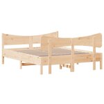 vidaXL Cadre de lit sans matelas 135x190 cm bois de pin massif