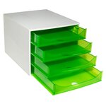 Module De Classement Ecobox Linicolor 4 Tiroirs - Vert Pomme - Exacompta