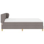 vidaXL Lit à ressorts avec matelas Taupe 140 x 190 cm tissu