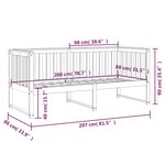 vidaXL Lit de jour sans matelas 80x200 cm bois de pin massif