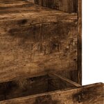 vidaXL Table de chevet chêne fumé 45x50x50 cm bois d'ingénierie