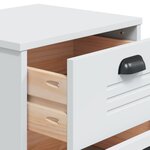 vidaXL Table de chevet VIKEN blanc bois d'ingénierie