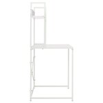 vidaXL Bureau d'ordinateur Blanc 120 x 60 x 138 cm