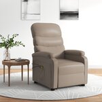 vidaXL Fauteuil de massage Cappuccino Similicuir