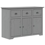 vidaXL Buffet BODO gris 115 5x43x200 5 cm bois massif de pin