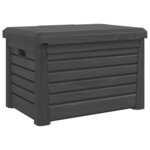 vidaXL Boîte à coussins d'extérieur anthracite polypropylène