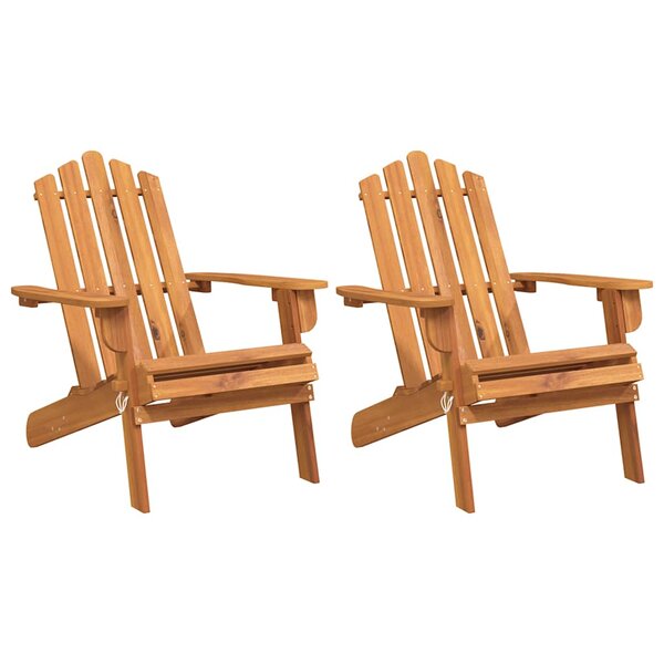 vidaXL Chaises Adirondack de jardin lot de 2 Bois massif d'acacia