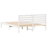 vidaXL Cadre de lit avec tête de lit Blanc 150 x 200 cm Pin massif