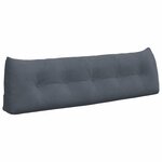 vidaXL Coussin de Dos Gris foncé 160 x 24 x 50 cm Velours