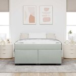 vidaXL Cadre de lit avec matelas Gris clair 160 x 200 cm tissu