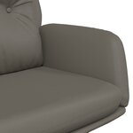 vidaXL Chaise de relaxation Gris Cuir véritable