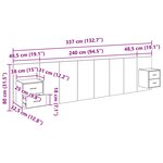 vidaXL Tête de lit avec armoire avec tiroir 3 Pièces Chêne artisanal