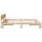 vidaXL Cadre de lit Marron 140 x 200 cm Bois de pin massif