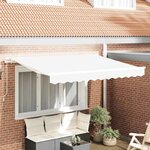 vidaXL Toile de rechange pour store banne Blanc 250 x 200 cm Toile