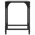 vidaXL Tables basses avec dessus en verre noir 2 Pièces 30x30x40 cm acier